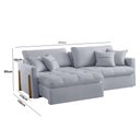 Ver imagem 2 de Sofá Cama Lisboa Retrátil e Reclinável 260cm Braço 10cm Meu Sofá Online