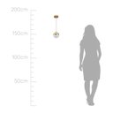 Ver imagem 6 de Pendente Media Luna Bella LED 3000K French Gold e Transparente para Salas e Quartos - HM003