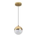Ver imagem 1 de Pendente Media Luna Bella LED 3000K French Gold e Transparente para Salas e Quartos - HM003