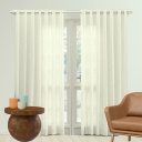 Ver imagem 1 de Cortina Linho Premium 290x250 Cm com Ilhós Cromado Admirare - Creme