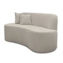 Ver imagem 3 de Sofá Minimalista Orgânico 2 Lugares Sala Bouclé:bouclé Bege