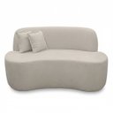 Ver imagem 2 de Sofá Minimalista Orgânico 2 Lugares Sala Bouclé:bouclé Bege