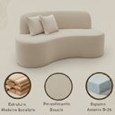 Ver imagem 5 de Sofá Minimalista Orgânico 2 Lugares Sala Bouclé:bouclé Bege
