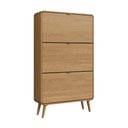 Ver imagem 2 de Sapateira Vertical Armário Organizador 03 Portas para 18 Pares de Calçado Carvalho Xingu