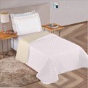 Ver imagem 1 de Cobre Leito Solteiro Dupla Face 2,2 x 1,6 Metros aconchego + Porta Travesseiro Branco Casa Dona