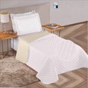 Ver imagem 3 de Cobre Leito Solteiro Dupla Face 2,2 x 1,6 Metros aconchego + Porta Travesseiro Branco Casa Dona