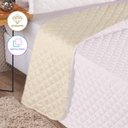 Ver imagem 4 de Cobre Leito Solteiro Dupla Face 2,2 x 1,6 Metros aconchego + Porta Travesseiro Branco Casa Dona
