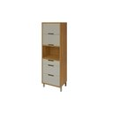 Ver imagem 1 de Paneleiro de Cozinha Imperatriz C/ 2 Portas e 3 Gavetas (1 Forno) Freijo/off White - Nesher