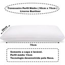 Ver imagem 5 de Travesseiro Buettner Perfil Médio Livorno 50cm X 70cm Branco