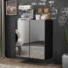 Aparador Suspenso com Espelho Multimóveis Cantinho do Café com 2 Portas FG3612 Preto - 3