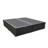 Cama Box Baú King 193 Tecido Sintético Preto Com Colchão Alegro Bello Box Espuma D28 Cinza - 2
