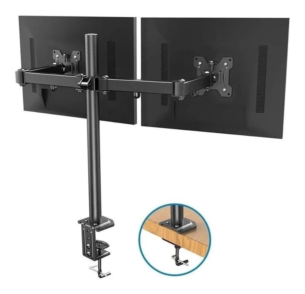 Suporte Bi Articulado De Mesa Para 2 Monitores De 13 A 32 Polegadas Ar 204 Madeiramadeira 5215