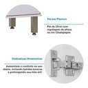 Ver imagem 4 de Balcão de Canto Reto de Cozinha com Tampo 95cm 1 Porta Art L Pátina-cinza Cristal