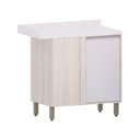 Ver imagem 1 de Balcão de Canto Reto de Cozinha com Tampo 95cm 1 Porta Art L Pátina-cinza Cristal