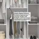 Ver imagem 5 de Guarda-Roupa Casal Nicole 2 Portas com Espelho 100% MDF Cinamomo/Off White - ACP Móveis