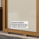 Ver mais imagens de Guarda-Roupa Casal Nicole 2 Portas com Espelho 100% MDF Cinamomo/Off White - ACP Móveis