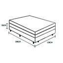 Ver imagem 5 de Cama Box Baú Casal Colchão Aylla Espuma D33 Acolchões + Box Sintético 55x138x188 Cor:Preto