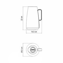 Garrafa Térmica Tramontina Exata 6163605 500ml Bege 61636058 - 7
