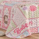Ver imagem 3 de Kit Colcha Solteiro Infantil Fantasy Dupla Face Microfibra 2 Peças - Balé Ballet