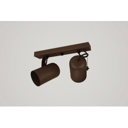 Luminária Teto Trilho 2 Spots Direcionáveis Luxo Marrom 1272 - 2