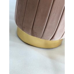 PUFF LUXO ROSE BASE DOURADA - 2