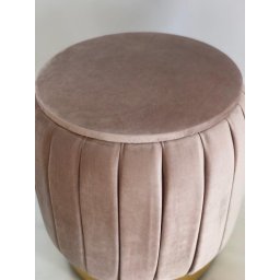 PUFF LUXO ROSE BASE DOURADA - 4
