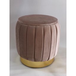 PUFF LUXO ROSE BASE DOURADA - 3