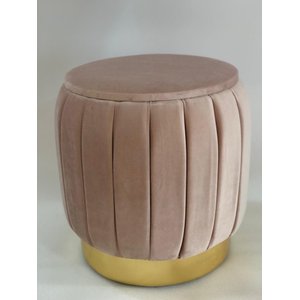 PUFF LUXO ROSE BASE DOURADA