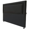 Cabeceira Diamond Durasi Liso Suede Cinza Casal 140 x 120 - 2