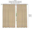 Ver imagem 4 de Cortina Para Sala Quarto Escritório Renda Caqui 2,00x1,80m Com Passante