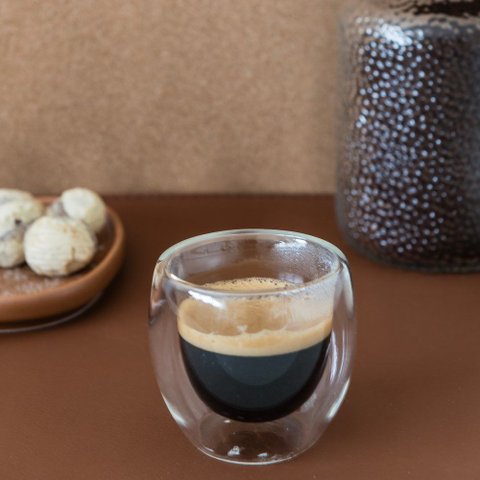 Conjunto 2 Copos para Café de Vidro com Dupla Camada 90ml
