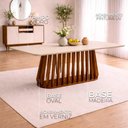 Ver imagem 4 de Mesa para Sala de Jantar 220cm Tampo de Vidro Pitanga Natuame Madeira Off White