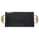 Ver imagem 2 de Chapa para Lanches Bifeteira em Aço Carbono Resistente com Alças Madeira 42x22cm para Fogão Fogareir