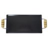 Chapa para Lanches Bifeteira em Aço Carbono Resistente com Alças Madeira 42x22cm para Fogão Fogareir - 2