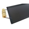 Chapa para Lanches Bifeteira em Aço Carbono Resistente com Alças Madeira 42x22cm para Fogão Fogareir - 5