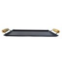 Ver imagem 3 de Chapa para Lanches Bifeteira em Aço Carbono Resistente com Alças Madeira 42x22cm para Fogão Fogareir