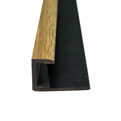 Perfil Tubular Final Tipo U Nogueira para Parede Leve 270cm Formaco Decor