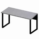 Ver imagem 3 de Mesa Escritório Retangular F5 Office Industrial sem Gavetas MDF 140cm Cinza Sagrado com Preto