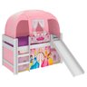 Cama Elevada com Luz de Led Escada Cortina e Barraca Rosa Princesas Disney Play - Pura Magia - 1