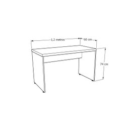 Mesa para Escritório 120x60 Tampo de 40mm Atacadão Dos Moveis - 5