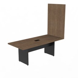 Mesa para Reunião Tampo 40mm - L2.00x P900 com Painel Tv com Caixa de Tomada Atacadão Dos Móveis - 4