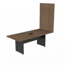 Ver imagem 4 de Mesa para Reunião Tampo 40mm - L2.00x P900 com Painel Tv com Caixa de Tomada Atacadão Dos Móveis