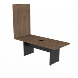 Mesa para Reunião Tampo 40mm - L2.00x P900 com Painel Tv com Caixa de Tomada Atacadão Dos Móveis - 3