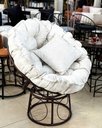 Ver imagem 2 de Poltrona Ninho Tabaco com Tecido de Linho 90cm Paris Luz