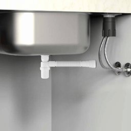Sifão Sanfonado Com Copo 49cm Branco | Astra - 6