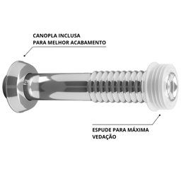 Conjunto Tubo de Ligação Ajustável Para Bacia Sanitária 25cm x 1.1/2" Cromado | Astra - 3