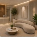 Ver imagem 2 de Sofá Zah 240 cm 4 Lugares Luxo Orgânico Curvo Bouclé Premium:Veludo Bege