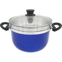 Ver imagem 1 de Conjunto Multiuso Azul 3 Peças com Tampa de Vidro 4,5 Litros