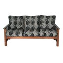 Ver imagem 2 de Sofá Cancún 3 Lugares de Madeira Banco Super Resistente Estampa Floral Preta