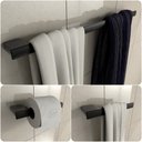 Ver imagem 1 de Kit De Acessórios Para Banheiro Preto Fosco Master 3 Peças
